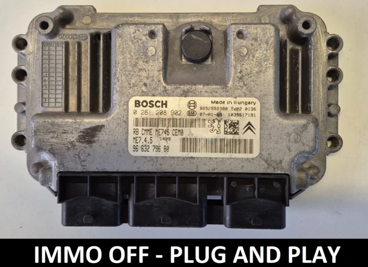0261208902 9663279680 calculateur moteur Bosch ME7.4.5 Peugeot Citroën IMMO OFF