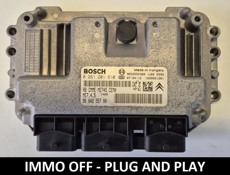 0261201610 9664255780 centralina motore Bosch ME7.4.5 Peugeot Citroën IMMO OFF