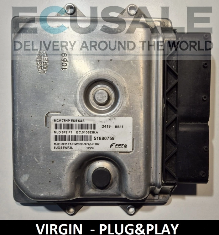 Centralita de motor VIRGIN Fiat Fiorino 1.3 51880759 MJD8F2.F1 Euro 5 Plug and Play – lista para instalar