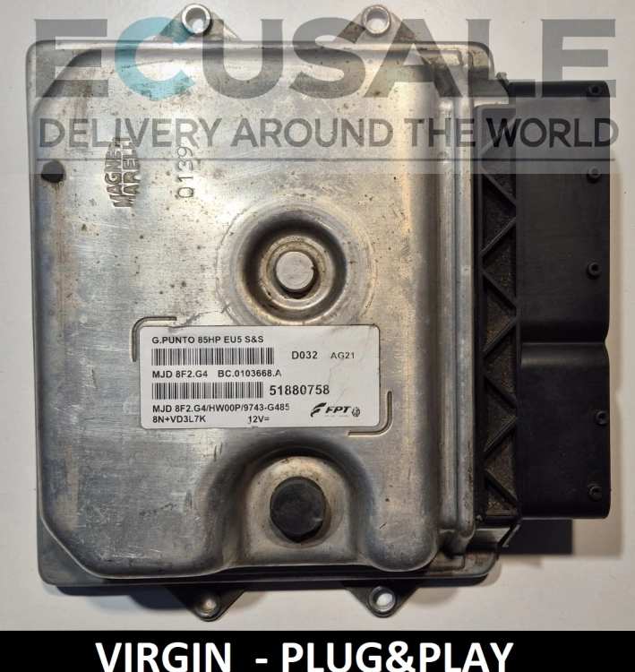 Calculateur moteur pour Fiat 1.3 – 51880758 MJD8F2.G4 – Plug Play, sans programmation